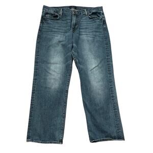 Lucky Brand 181 Relaxed Straight Leg Jeans Distressed Denim Tag 42x32 (40x31)